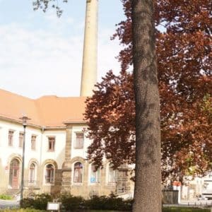 Blick in den Hof des Uniklinikums. Foto Alexandra Jentsch