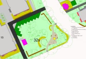 Der Plan des neuen Spielplatzes Pfeifferhanns-/Florian-Geyer-Straße. Foto: WGJ