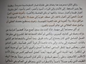 Textauszug aus "Die Welt von Gestern" in arabischer Sprache. Foto: Mohammed Ghith al Haj Hossin