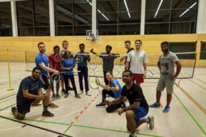 Das badminton-Team. Foto: NachtSport Dresden