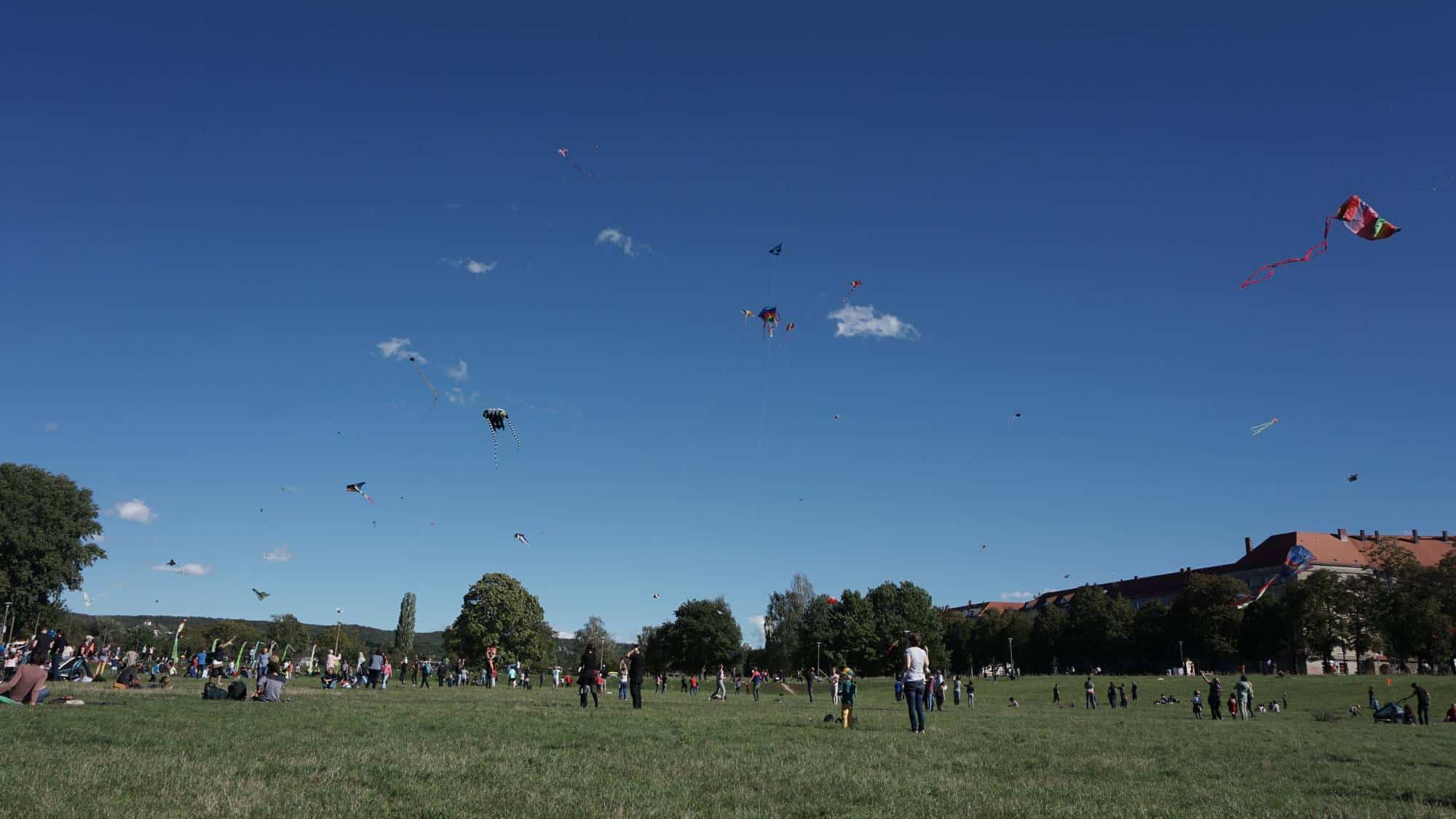 So bunt war der Himmel über Johannstadt. Foto: Elisabeth Renneberg