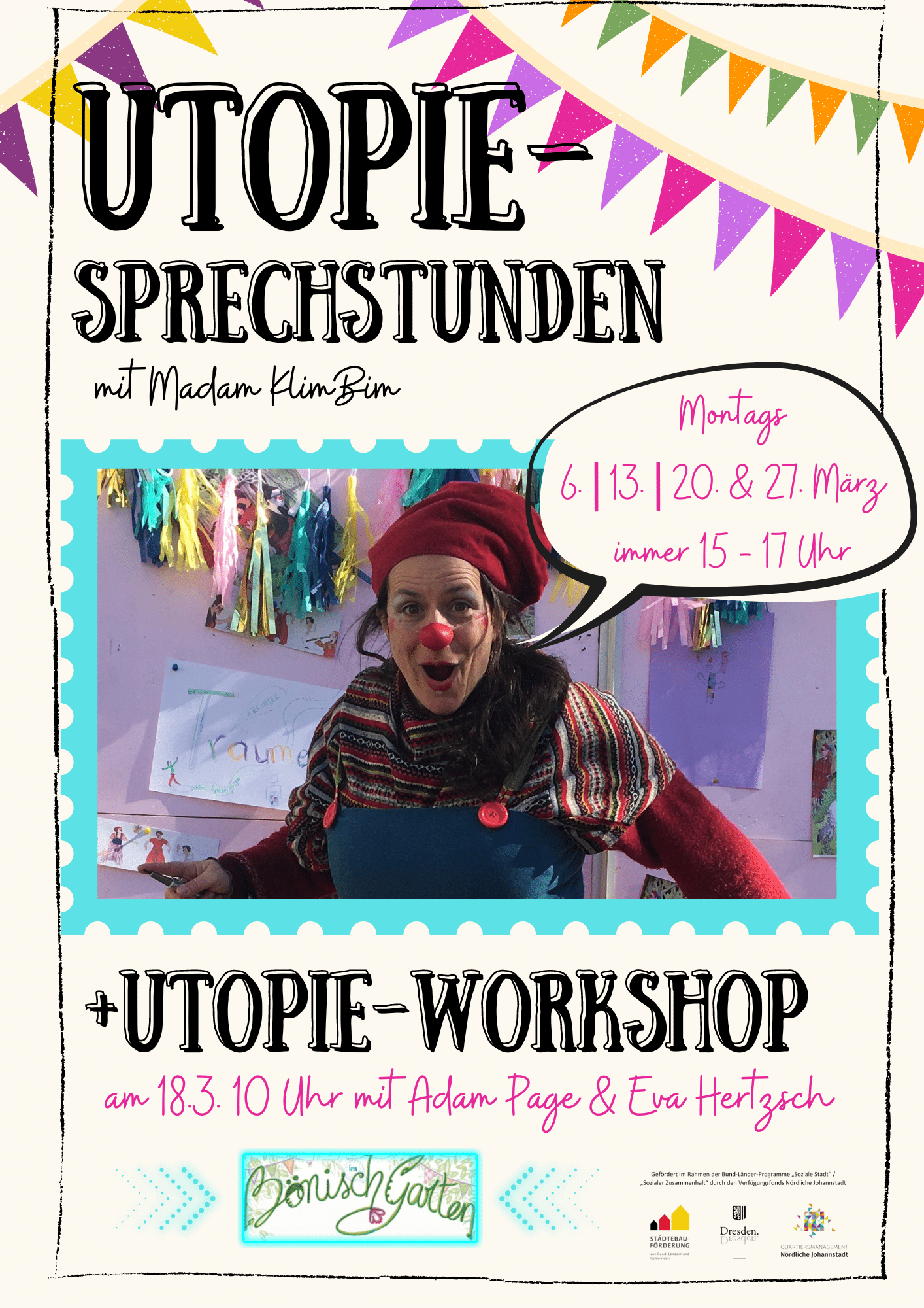 Utopie-Sprechstunde mit Madam KlimBim