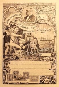Faksimile der Mitgliedskarte von 1901
