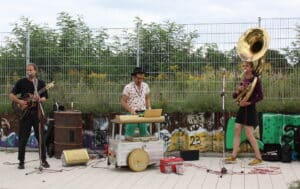 Musiker auf Straßenfest