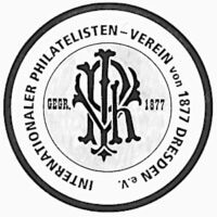Vereinssiegel des internationalen Philatelistenverbandes von 1877 Dresden