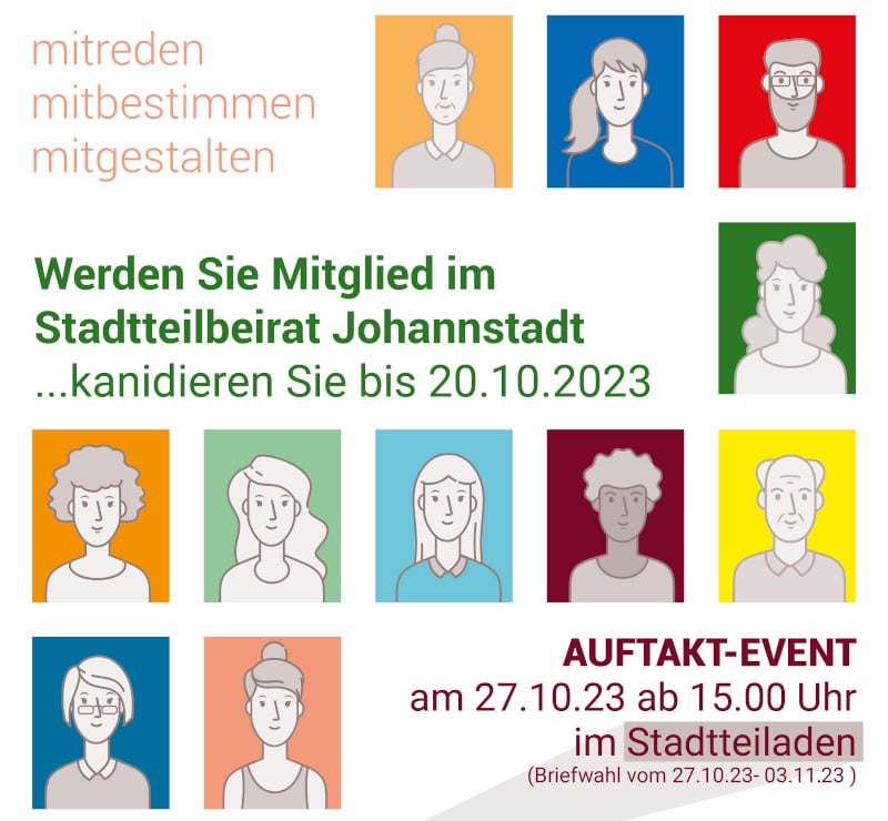 Auftakt-Event zur Wahl des Stadtteilbeirats Johannstadt