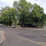 Das Bild zeigt den dritten zu gestaltenden Bereich im Nordwesten des Trinitatisplatzes.