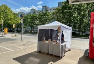 Verkaufspavillion auf dem Bönischplatz